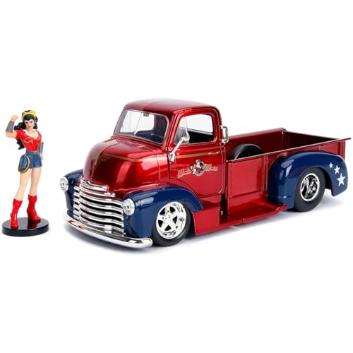 Chevy 1952 Wonderwoman Jada 1:24 Regalo Ideal para Coleccionistas DC