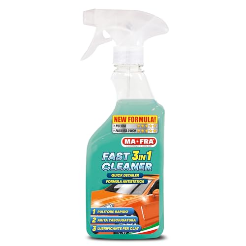 MAFRA, Fast Cleaner 3in1, Quick Detailer & Clay Lube, Pulitore Rapido Lucidante e Lubrificante per Claybar, Elimina Sporco Superficiale e Guano di Volatili, Effetto Anti Pioggia e Anti Impronta 500ml