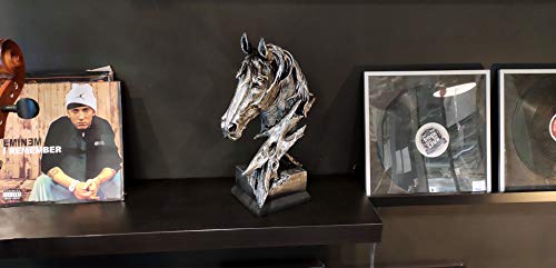 image for LOOYAR Resin Horse Head Statue Sculpture Ornament Collectible Figurine