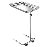 Stand Height-Adjustable With Casters Removable Stainless Steel Tray Medical Salon Equipment 22lbs Capacity US Delivery