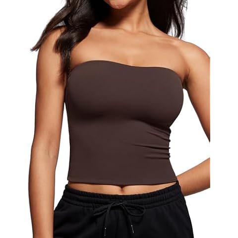 CRZ YOGA Butterluxe Bandeau Crop Top Cover