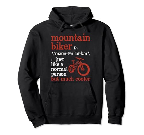 Lustiges radfahren mtb downhill biking mountain biker definition pullover hoodie