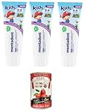 Mentadent Dentifricio Kids 0-6 anni - Pasta de dientes para niños (3 x 75 ml, 400 g)