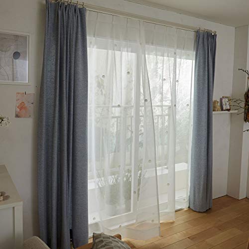 スミノエ(Suminoe) レースカーテン アイボリー 100×133cm 洗える ギモーヴ G1066 1枚入