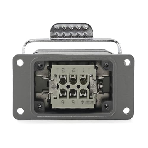 Conector rectangular HDC-HE-06 robusto de 6 pines y 500V para maquinaria 7