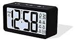Dieser moderne, schwarze Wecker mit der extra großen und sehr übersichtlichen Anzeige, zeigt Ihnen die genaue Uhrzeit über Funk (DCF-77). Für Sie bedeutet dies, dass Sie die Zeit zur Zeitumstellung im Herbst, als auch immer Sommer, nie wieder einstellen brauchen, da sich die Zeit für Sie bei diesem Wecker automatisch stellt.