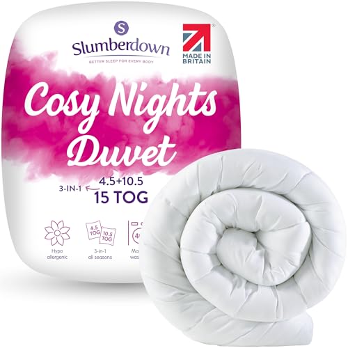 Slumberdown Cosy Nights Single Duvet 15 Tog, 135x200cm