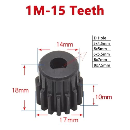 Engranaje recto de 1 m de metal para transmisiones mecánicas de 16 dientes 3