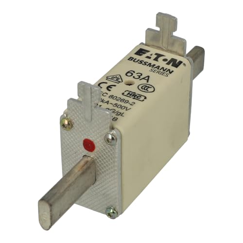 63NHG01B | BUSSMANN Fuse Link, 63A, 500V, Size 1, NH, GG/GL, Low WATT Loss