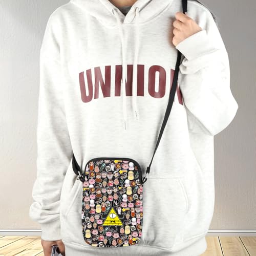 G2TUP Bill Cipher Crossbody Bag Bill Cipher Gifts Cmabel & Dipper Cartoon Gifts Mistery Shack Shoulder Bag4