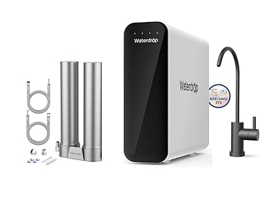 Waterdrop TSU 0.01?m Ultra-Filtration Under Sink Water Filter System with Waterdrop DST Under Sink Water Filtration System, Reduce Chlorine, PFOA/PFOS, Stainless Steel Water Filter for Sink, Bundle