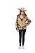 Giraffe Hoodie Adult Large Size Costume