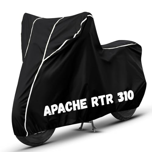 Image of Bike Cover for Apache RTR 310 100% Waterproof, Dustproof & Scratch Resistant| Fully Bottom Elastic UV Resistant Heavy Duty Body Cover | All Weather Outdoor Use