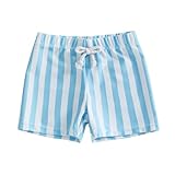 Boys Fashion Swim Trunks Kids Quick Dry Drawstring Bathing Suit Swim Shorts Surfing Board (Sky Blue-b, 18-24 Months)