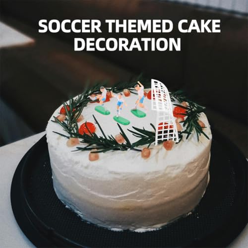 jojofuny 1 Conjunto De Topper De Bolo De Futebol Topper De Cupcake De Jogador De Futebol De Bola De