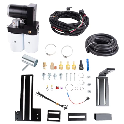 Hututimo 165GPH Diesel Fuel Lift Pump System Compatible with Chevrolet Silverado GMC Sierra Diesel 6.6L 2001-2010 Replace TSC10165G 165GPH TC10150G TC10165G FASTC10150G