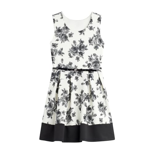 Beautees Girls' Skater Dress with Belt and Shrug3