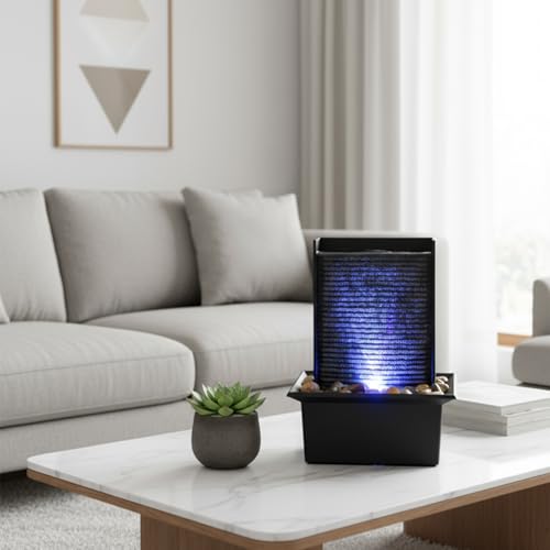 image for JOINDATAT Small Indoor Relaxation Tabletop Fountain, Zen Meditation Wa