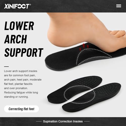 Image of XINIFOOT Supination Correction Insoles for Men & Women, Posture Correcting Orthotic Insoles for Rectify Flat Feet, O Type Legs, Bow Legs, Heel Pain (Color: Supination Insoles)