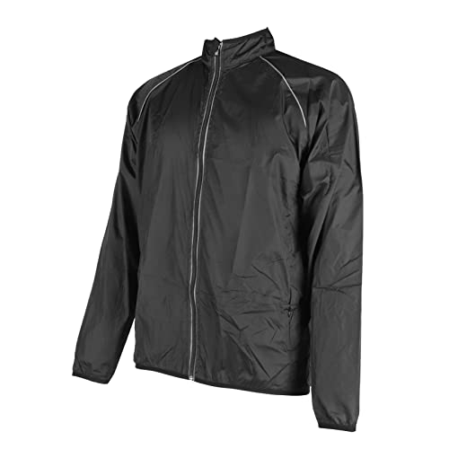 Chaqueta rompeviento liviana para ciclismo negra