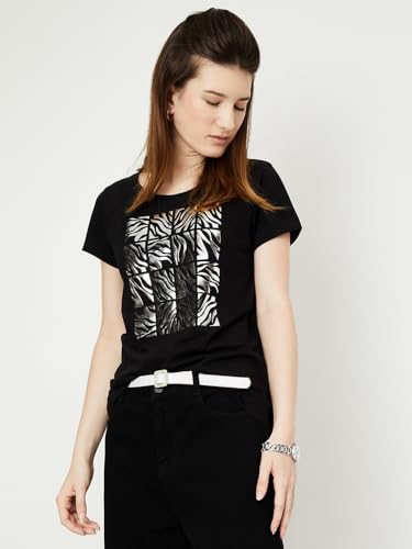 Image of Max Women's Cotton Regular Fit Graphic Printed T-Shirt - Pack of 2