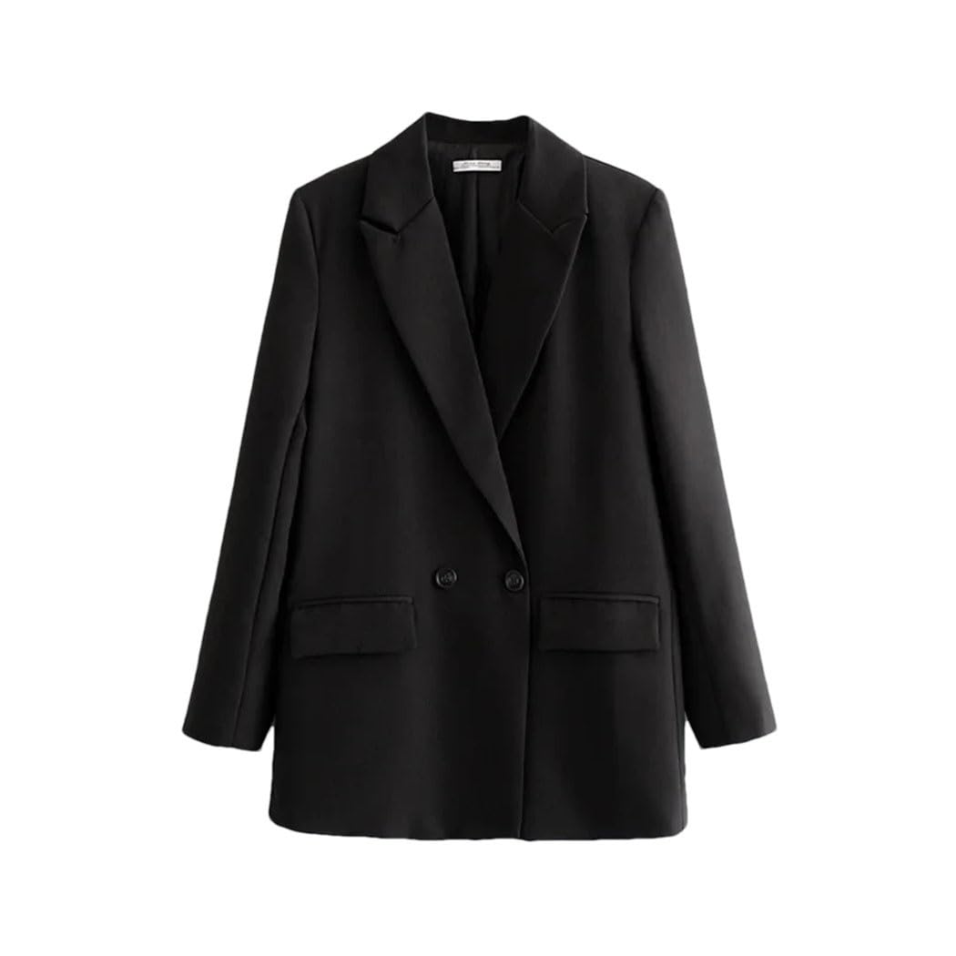 Blazer décontracté noir pour femme M veste de bureau chic
