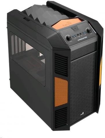 Xpredator Cube Mini Tower Computer Case with 6 Fan Controller, Fits Micro-ATX Motherboard and up to 2 x 280mm Radiators, 16 Pounds (Orange)