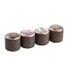 LYWS 4PCS Electric Guitar Bass Metal 6mm Shaft Dome Volume Tone Control Knobs abalone shell inlay Bronze