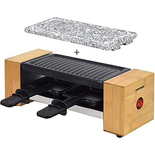 Syntrox Germany RAC-320W-Biel im schicken Holz Design von Syntrox - Raclette Set für 2 Personen