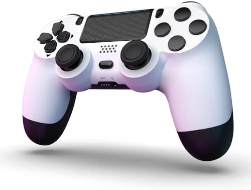 CSWXIO Mando para PS4, Mando Inalámbrico para PS4/Pro/Slim con Doble Vibración, Control de Movimiento de 6 ejes, Conector de Audio 3.5mm, Panel táctil