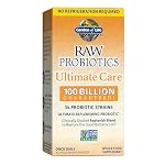 Garden of Life Raw Probiotics for Women and Men with Digestive Enzymes, 100 Billion CFU, Clinically Studied Strains, Shelf Stable, 30 Capsules