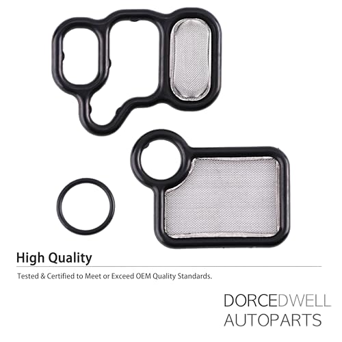 Image of Head Cylinder Solenoid Valve Gasket Set - 15845RAAA01 91319PAAA01 917176 - VVT VTEC Spool Valve Filter Screen Fits Honda Accord Civic CRV Element Acura RDX RSX TSX 2002-2015