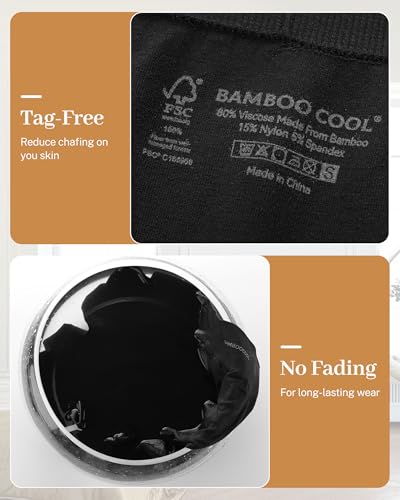 Image of BAMBOO COOL Womens BoyShorts Underwear Seamless Boxer Briefs Mid Rise Full Coverage Breathable Stretch Ladies Panties 5 Pack
