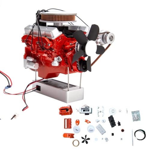 Aetheria Mini V8 Engine Kit That Runs, 3D Printed Simulated V8 Engine for Car, 1:6 Working V8 Motor, Build Your Own Mini Engine That Works - Kit Version