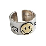 Smile Ringe sind aus hochwertigem Material. Die Materialien des Rings sind sorgfältig ausgewählt. Sie müssen sich keine Sorgen machen, dass sie verblassen, anlaufen und brechen.
