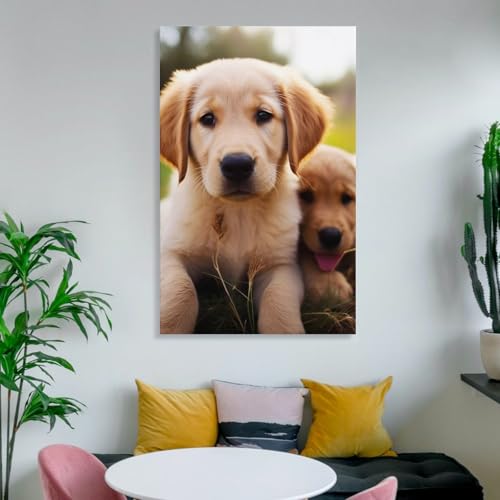 Toile murale chiot pour une chambre esthétique - 6