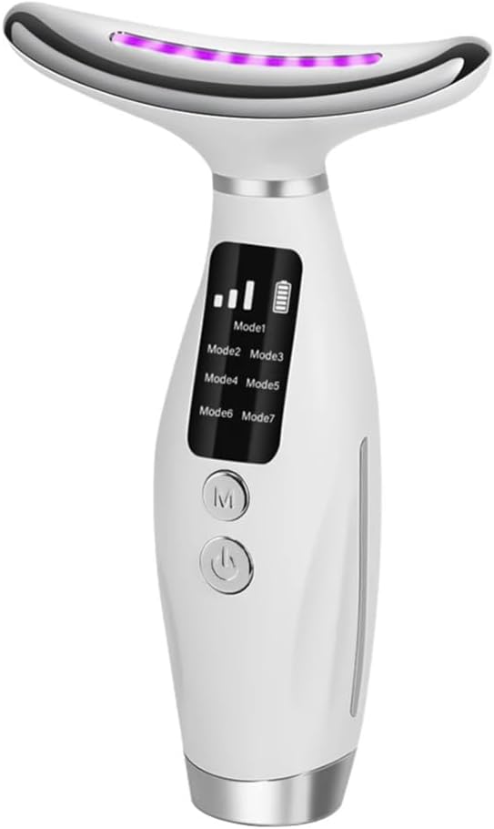 7 kleuren LED Lights Face Neck Beauty Device Vibration Massage Improve Neck Lines Home Use Face Lifting Machine 7 Modes 3 Niveaus