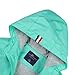 Jingle Bongala Boys Girls Lightweight Breathable Raincoat Waterproof Hooded Rain Jacket Windbreaker Easy to Fold-Cyan-140