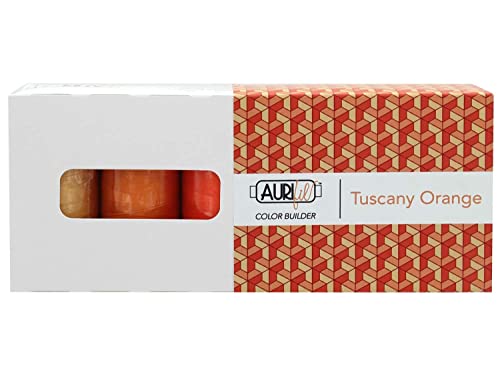 Aurifil Thread CB TuscanyOrang, Assorted Oranges, 3pc