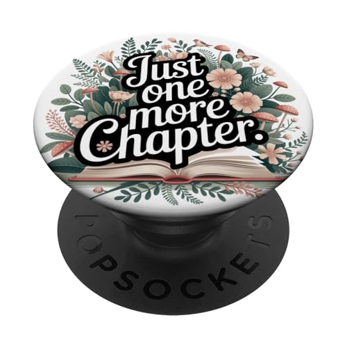 Just One More Chapter Book Lover Bookish Reading Cottagecore PopSockets PopGrip Adesivo