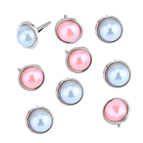 BEBEMOKO 100Pcs Mini Brads for DIY Crafts Durable Paper Fasteners Random Colors for Handmade Projects Scrapbooking and Clothing Decoration Random Color