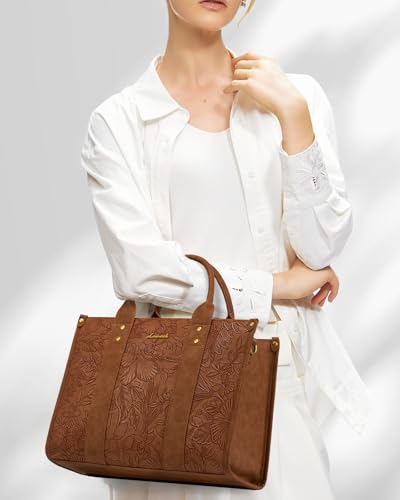 Image of LOVEVOOK Purse for Women Leather Tote Bag Purse and Handbags, Satchel Shoulder Crossbody Top Handle Bags with Zipper