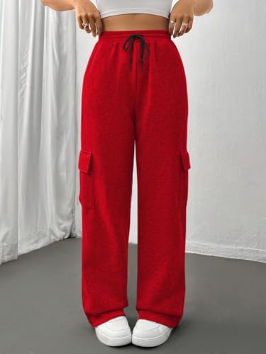Image of KATECLO Women's Multi Flap Pocket Side Drawstring Waist Sweatpants