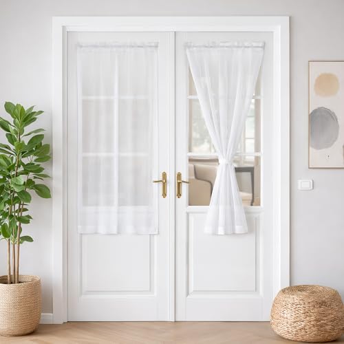 Deconovo Tende per Interni Moderne in Voile Bianco – Set