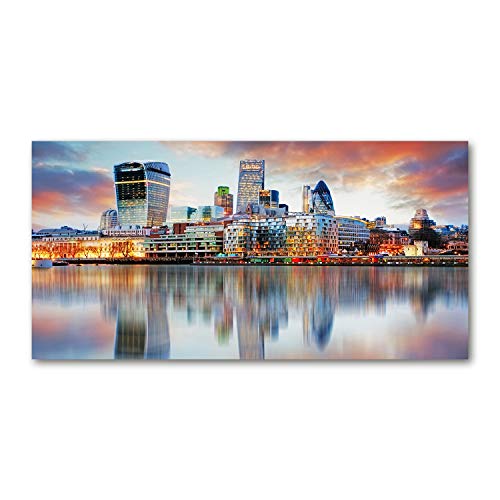Crédence de cuisine en verre trempé 140x70 Tulup panorama de Londres multicolore