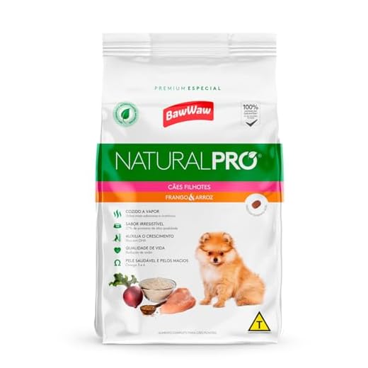 Ração Baw Waw Natural Pro para cães filhotes sabor Frango e Arroz - 6kg