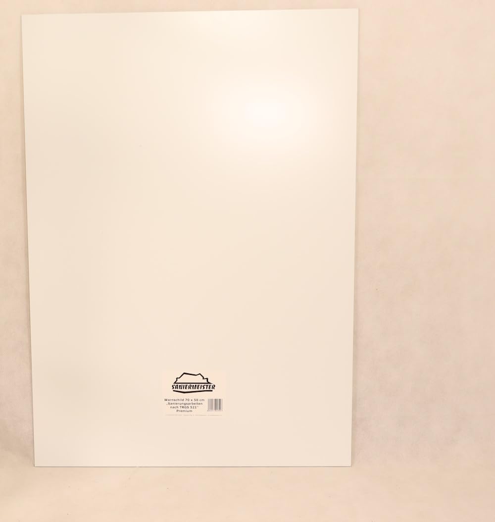 Señal de advertencia KMF 70 x 50 cm "Sanierungsarbeiten nach TRGS 521" Premium en Aluverbundplatte 3mm