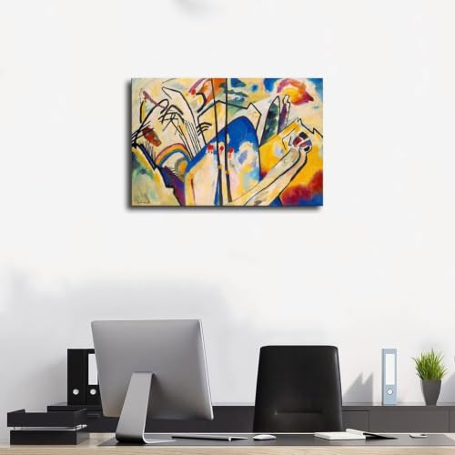 Impression sur toile Kandinsky Composition IV - Tableau mural 40x61 cm