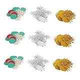 TOGEVAL 300 Stück Weihnachts Schneeflocken Konfetti Glitzer Konfetti Tischdeko Festliche Winter Streudeko Rot Grün Gold Silber für Weihnachtsfeier und Party Dekoration