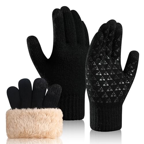HAPPY FINDING Guantes Invierno Hombre termicos Mujer Guantes térmicos de invierno para pantalla táctil cálida para hombre y mujer